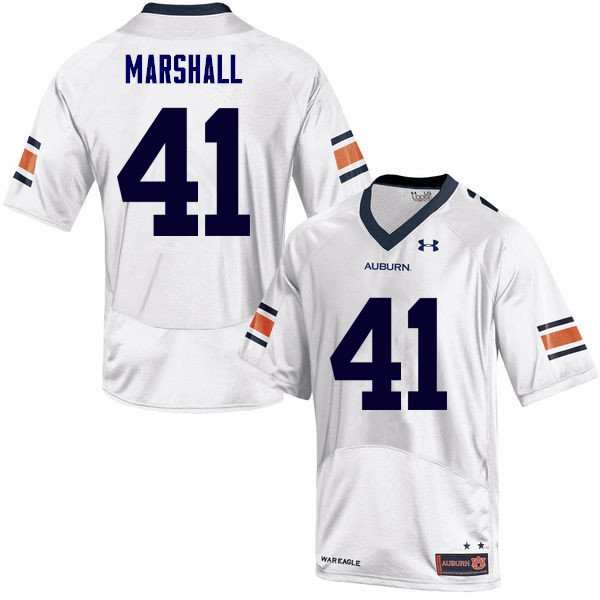 Men's Auburn Tigers #41 Aidan Marshall White College Stitched Football Jersey